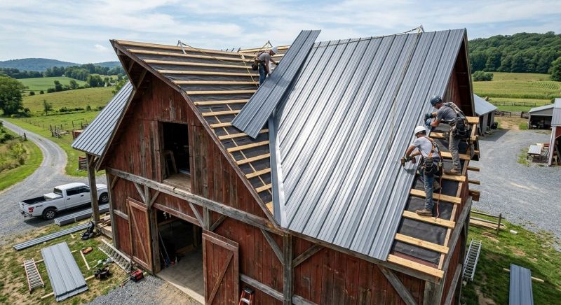 Barn Roof Construction in Fredericksburg, VA