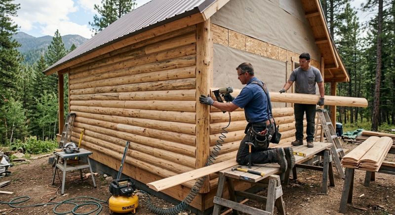 Log Home Siding Installation in Boston, MA