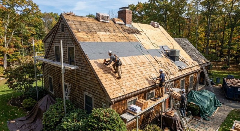 Wood Shingle Roof Replacement in Fredericksburg, VA