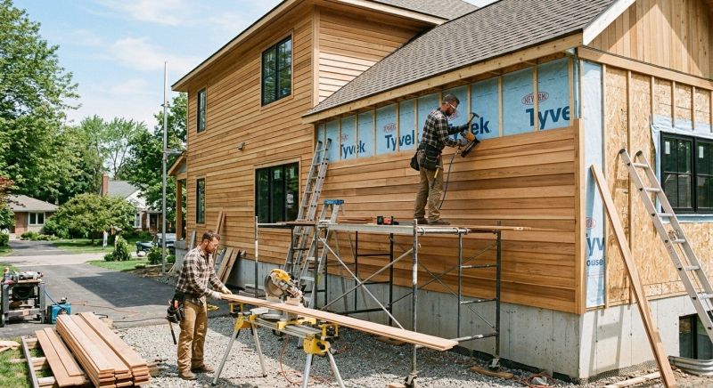 Faux Wood Siding Installation in Norwalk, CT