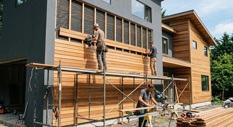 Hardwood Cladding Installation in Fairfield County, CT