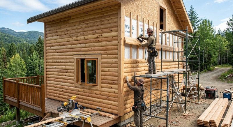 Log Siding Installation in Boston, MA