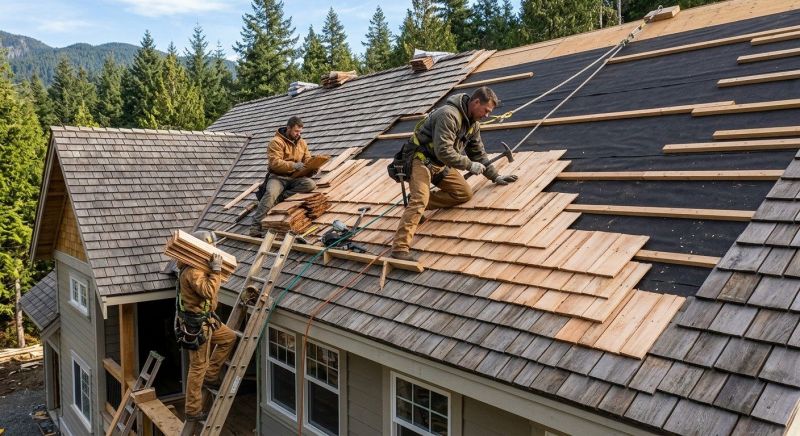 Natural Wood Roof Installation in Fredericksburg, VA
