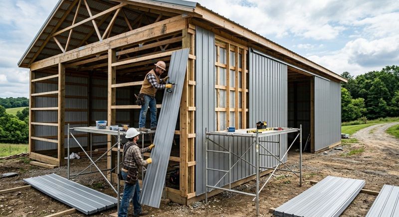 Pole Barn Siding Installation in Boston, MA