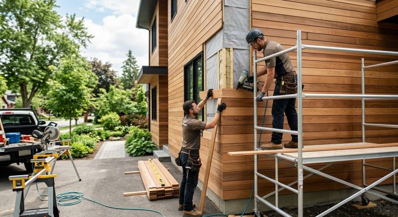 Wood Plank Siding Installation in Boston, MA