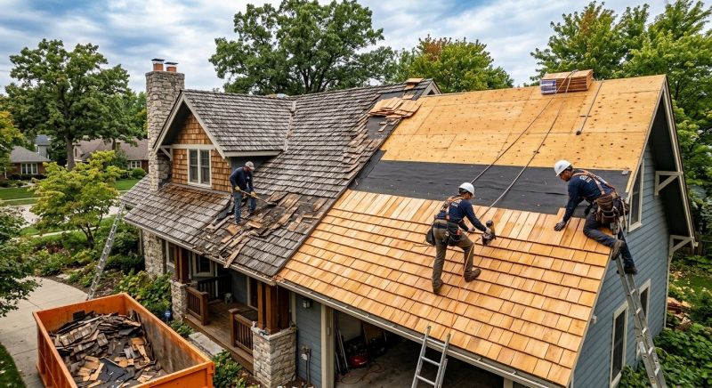 Wood Shingle Roof Replacement in Fredericksburg, VA