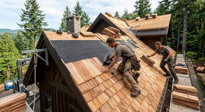 Wooden Roof Installation in Fredericksburg, VA