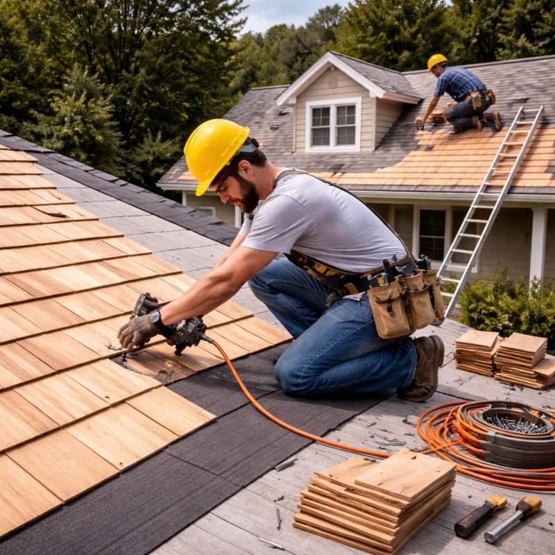 Wooden Roof Installation in Fredericksburg, VA